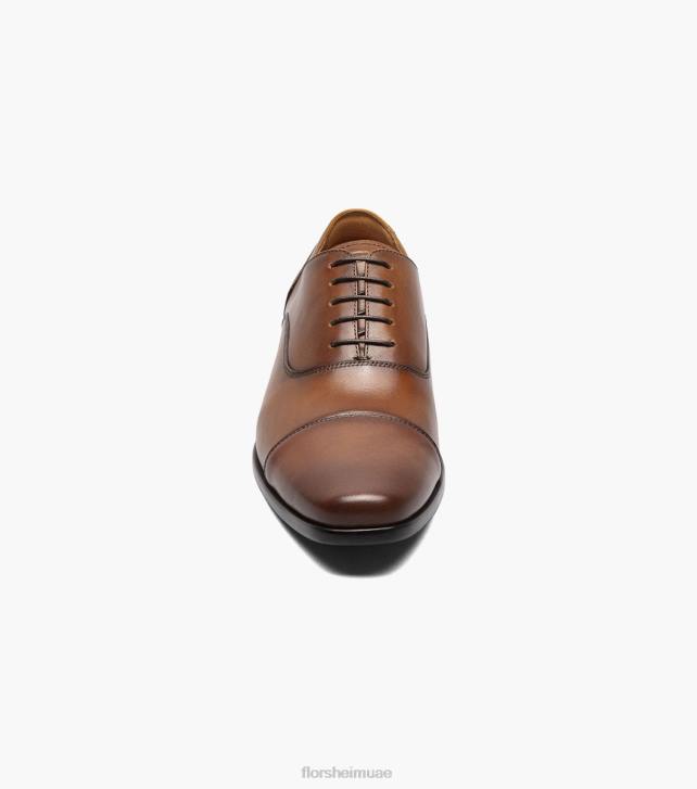 Florsheim رجال بوستينو 1 كاب تو بالمورال أكسفورد 6B6H115 كونياك ناعم الأحذية