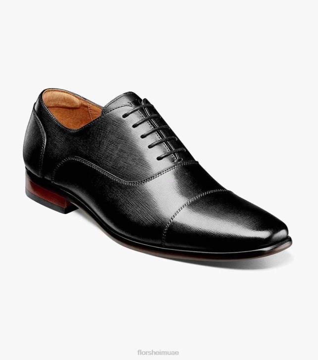 Florsheim رجال بوستينو 1 كاب تو بالمورال أكسفورد 6B6H116 أسود الأحذية