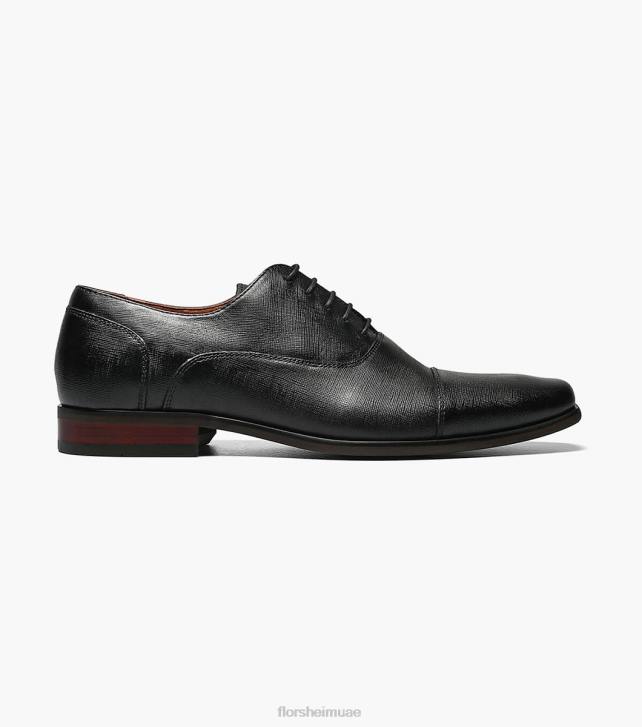 Florsheim رجال بوستينو 1 كاب تو بالمورال أكسفورد 6B6H116 أسود الأحذية