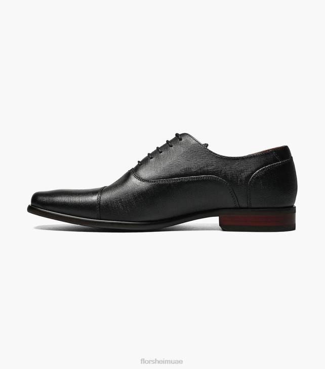 Florsheim رجال بوستينو 1 كاب تو بالمورال أكسفورد 6B6H116 أسود الأحذية