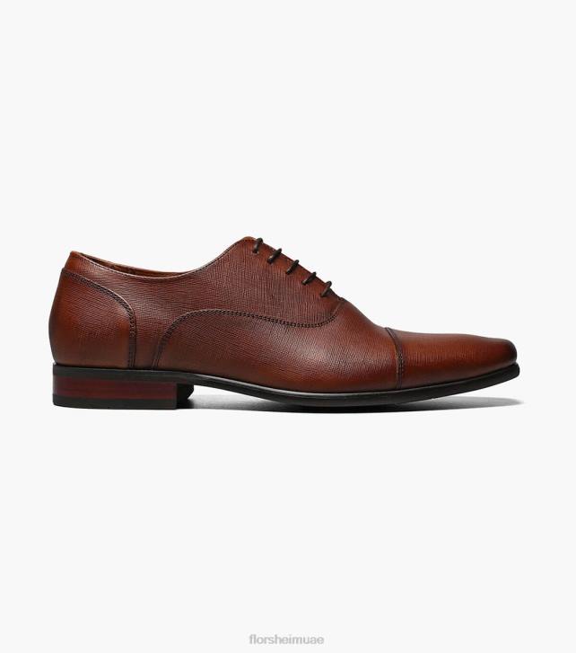 Florsheim رجال بوستينو 1 كاب تو بالمورال أكسفورد 6B6H117 كونياك الأحذية