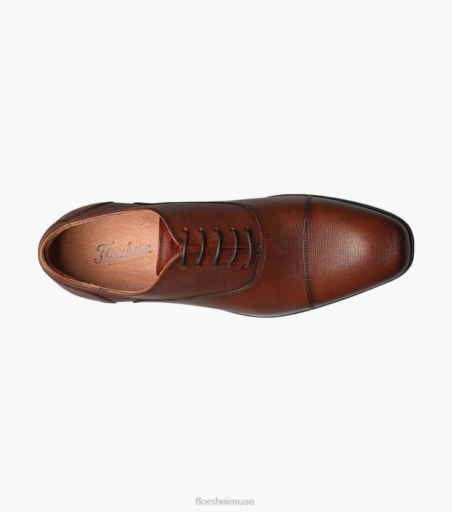 Florsheim رجال بوستينو 1 كاب تو بالمورال أكسفورد 6B6H117 كونياك الأحذية