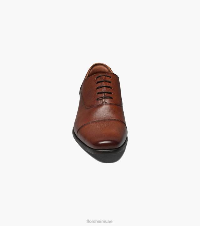 Florsheim رجال بوستينو 1 كاب تو بالمورال أكسفورد 6B6H117 كونياك الأحذية