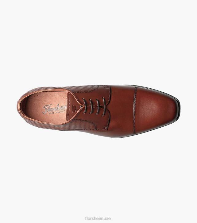 Florsheim رجال بوستينو 1 كاب تو أكسفورد 6B6H119 كونياك الأحذية