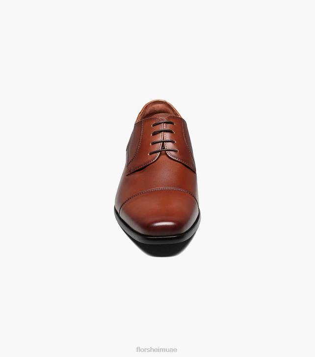 Florsheim رجال بوستينو 1 كاب تو أكسفورد 6B6H119 كونياك الأحذية