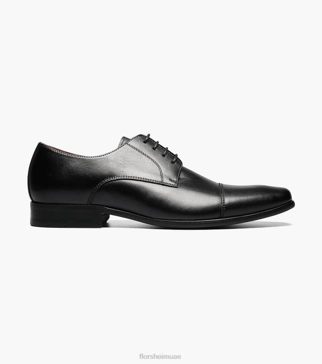 Florsheim رجال بوستينو 1 كاب تو أكسفورد 6B6H121 ناعم أسود الأحذية