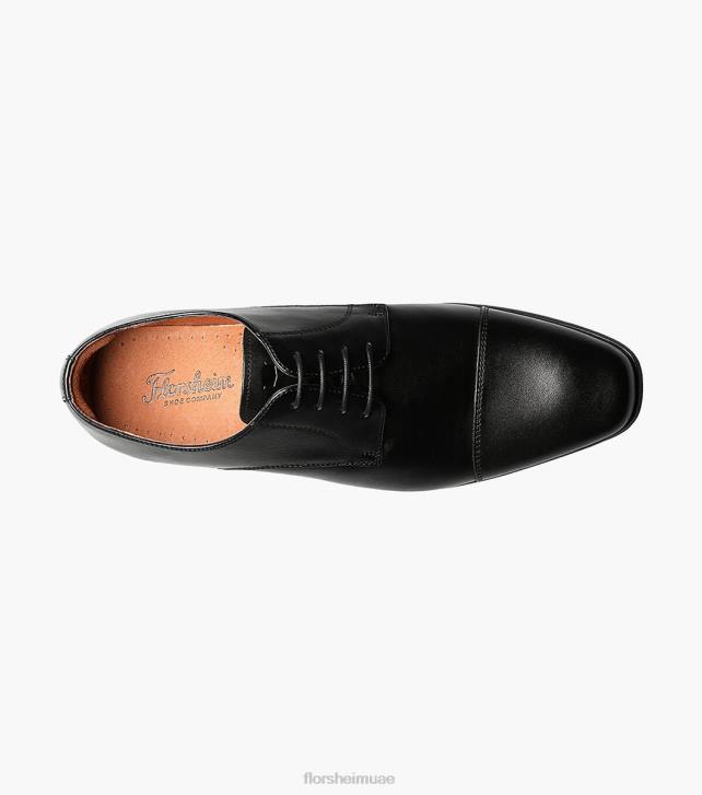 Florsheim رجال بوستينو 1 كاب تو أكسفورد 6B6H121 ناعم أسود الأحذية