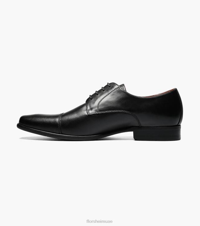 Florsheim رجال بوستينو 1 كاب تو أكسفورد 6B6H121 ناعم أسود الأحذية