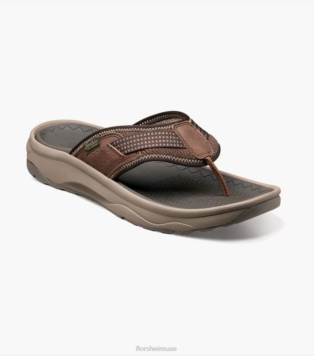Florsheim رجال فقي لايت 2 صندل ثونغ 6B6H369 الفصل البني الأحذية