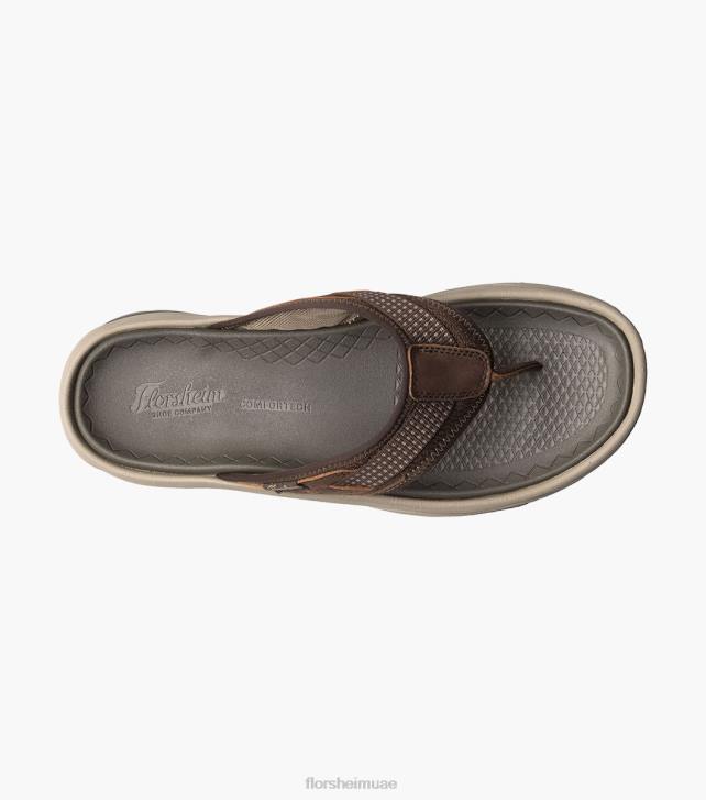 Florsheim رجال فقي لايت 2 صندل ثونغ 6B6H369 الفصل البني الأحذية
