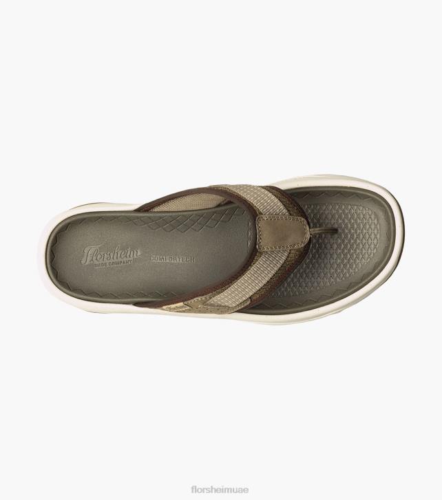 Florsheim رجال فقي لايت 2 صندل ثونغ 6B6H371 رمادي داكن الأحذية