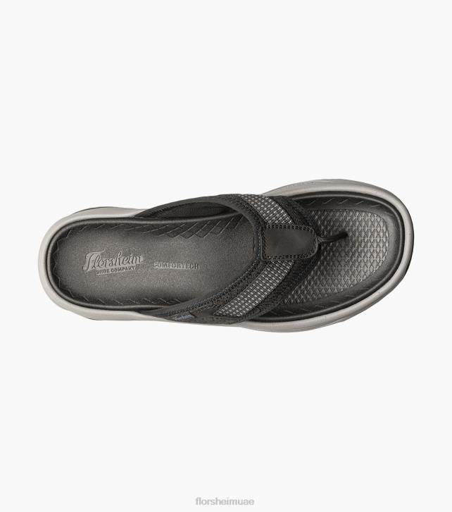 Florsheim رجال فقي لايت 2 صندل ثونغ 6B6H372 أسود الأحذية
