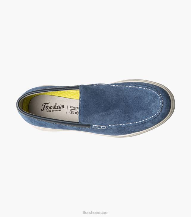 Florsheim رجال سرقة 2 moc toe venetian loafer 6B6H28 جلد الغزال الأزرق الأحذية