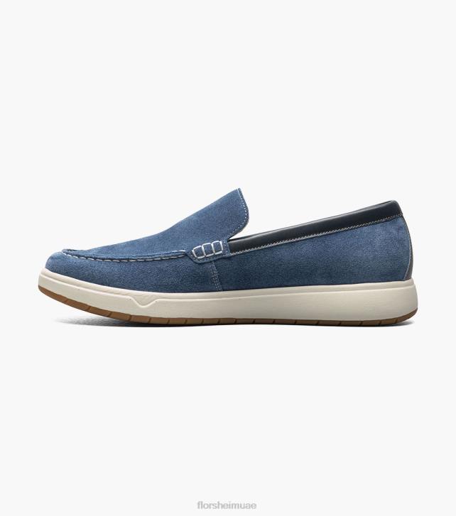 Florsheim رجال سرقة 2 moc toe venetian loafer 6B6H28 جلد الغزال الأزرق الأحذية