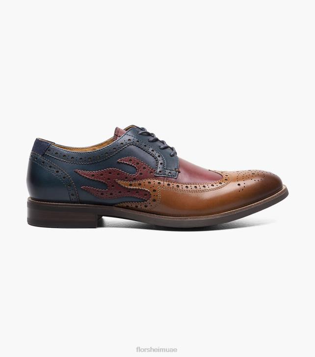 Florsheim رجال أبتاون سبايسي وينج تيب أكسفورد 6B6H110 كونياك متعدد الأحذية