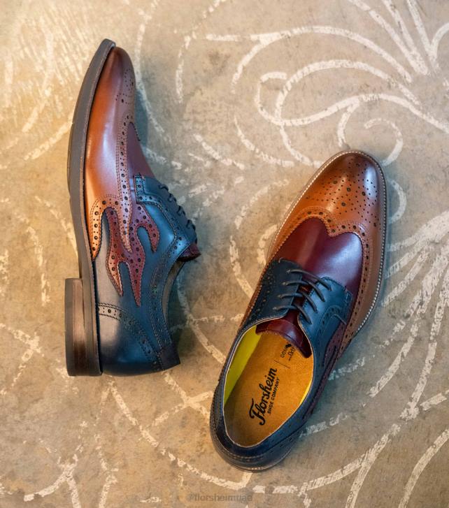 Florsheim رجال أبتاون سبايسي وينج تيب أكسفورد 6B6H110 كونياك متعدد الأحذية