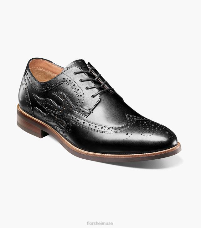 Florsheim رجال أبتاون سبايسي وينج تيب أكسفورد 6B6H111 أسود الأحذية