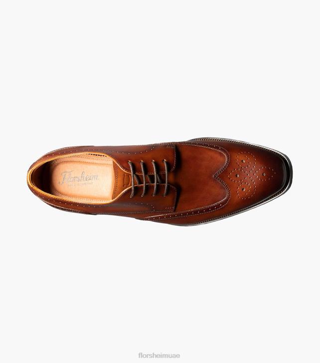 Florsheim رجال أكسفورد وينج تيب سورينتو 6B6H148 كونياك الأحذية