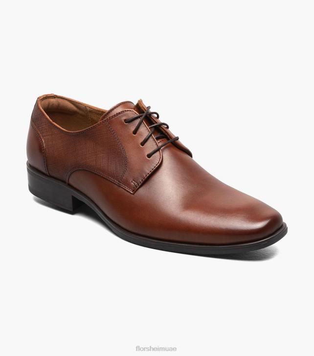 Florsheim رجال جاكسون اصبع القدم عادي أكسفورد 6B6H150 كونياك الأحذية
