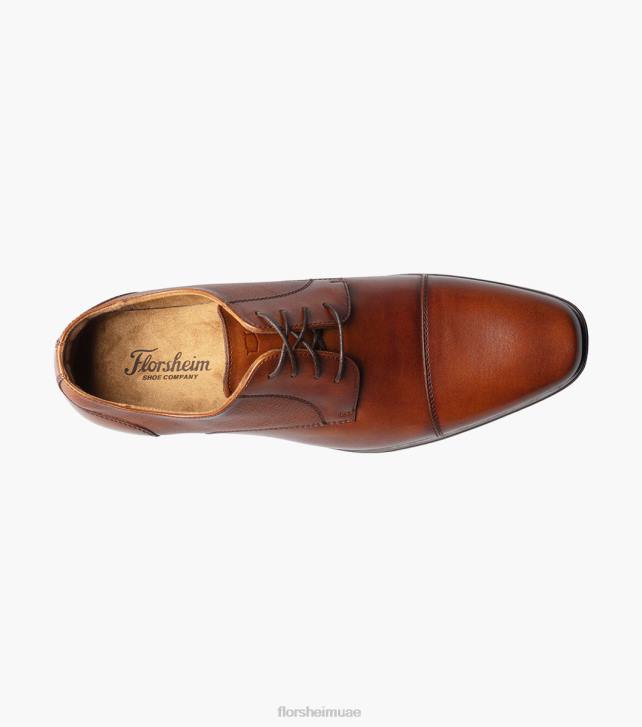 Florsheim رجال جاكسون كاب اصبع القدم أكسفورد 6B6H151 كونياك الأحذية