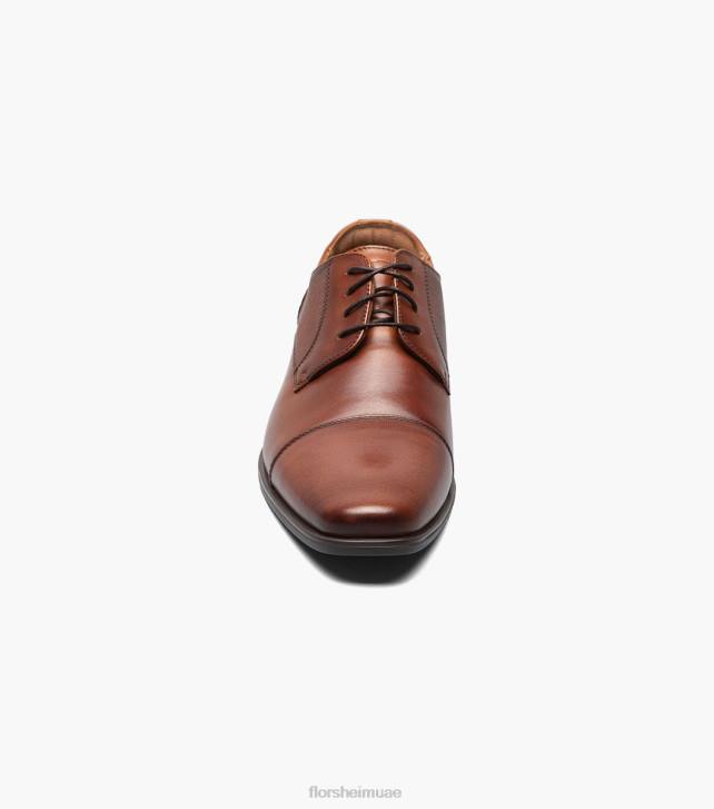 Florsheim رجال جاكسون كاب اصبع القدم أكسفورد 6B6H151 كونياك الأحذية