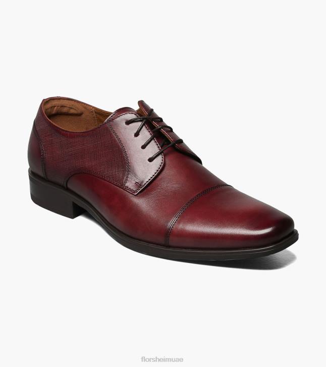 Florsheim رجال جاكسون كاب اصبع القدم أكسفورد 6B6H153 بورجوندي الأحذية
