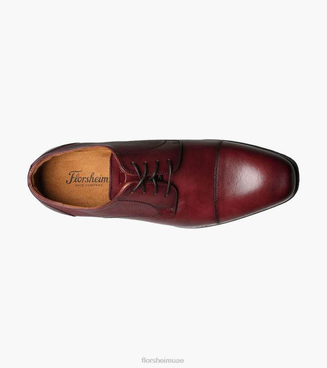 Florsheim رجال جاكسون كاب اصبع القدم أكسفورد 6B6H153 بورجوندي الأحذية