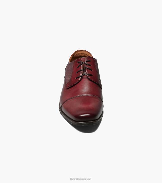 Florsheim رجال جاكسون كاب اصبع القدم أكسفورد 6B6H153 بورجوندي الأحذية