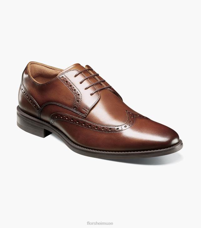 Florsheim رجال أكسفورد وينج تيب سانتوتشي 6B6H161 كونياك الأحذية