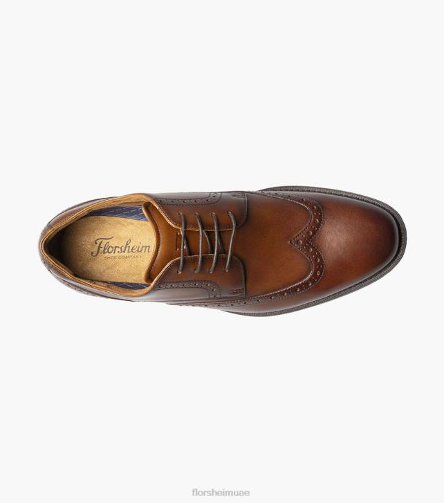 Florsheim رجال أكسفورد وينج تيب سانتوتشي 6B6H161 كونياك الأحذية