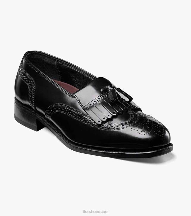 Florsheim رجال ليكسينغتون وينج تيب متعطل 6B6H167 أسود الأحذية