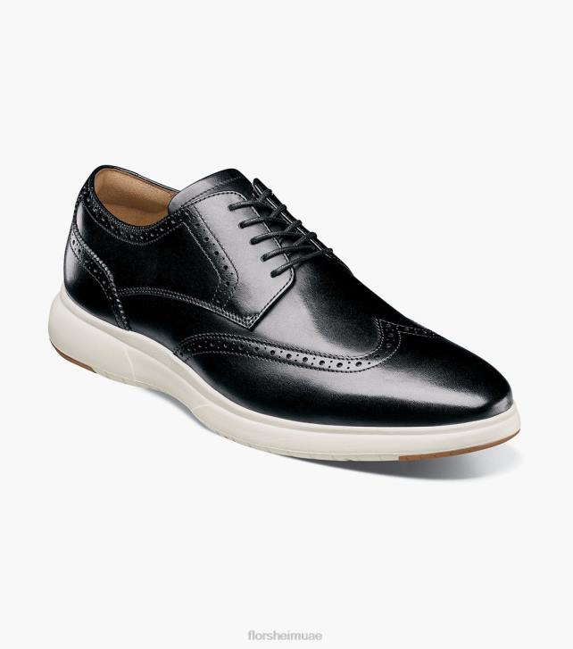 Florsheim رجال اندفاعة وينغتيب أكسفورد 6B6H173 أسود / أبيض الأحذية