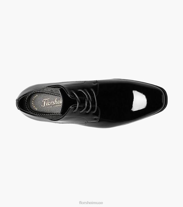 Florsheim رجال أكسفورد التكس عادي اصبع القدم 6B6H176 أسود براءة اختراع الأحذية