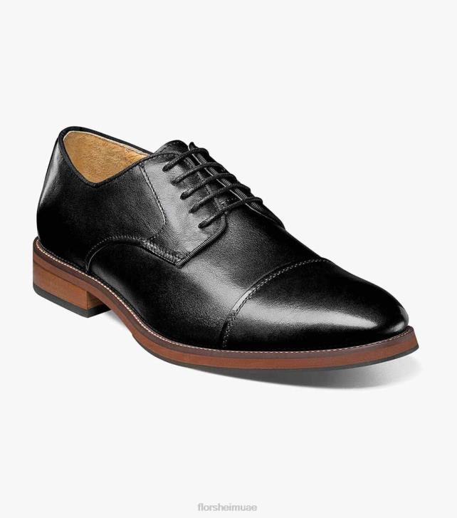 Florsheim رجال الحريق كاب اصبع القدم أكسفورد 6B6H185 أسود الأحذية