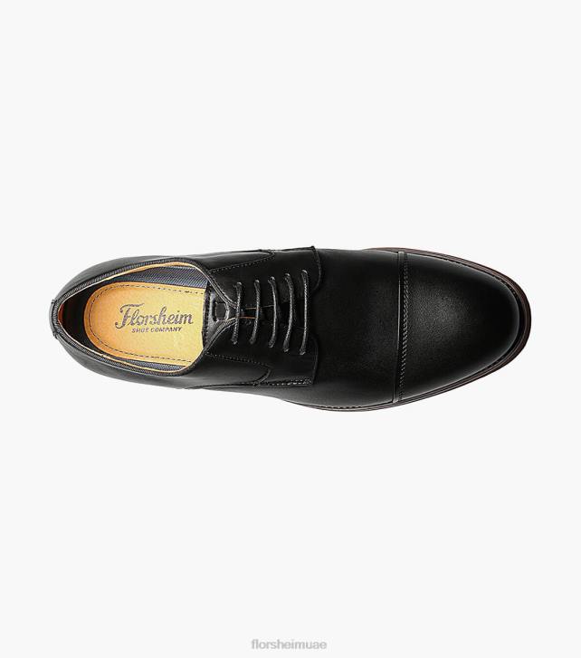 Florsheim رجال الحريق كاب اصبع القدم أكسفورد 6B6H185 أسود الأحذية