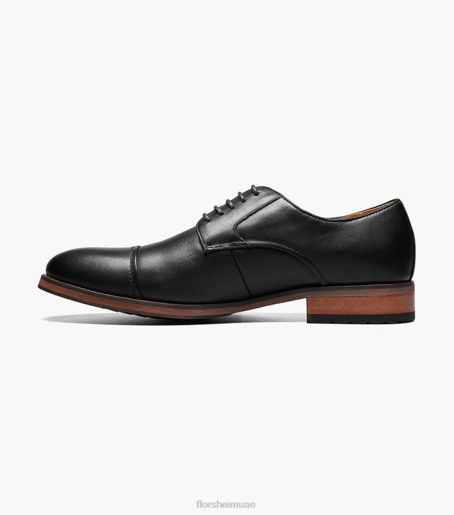 Florsheim رجال الحريق كاب اصبع القدم أكسفورد 6B6H185 أسود الأحذية