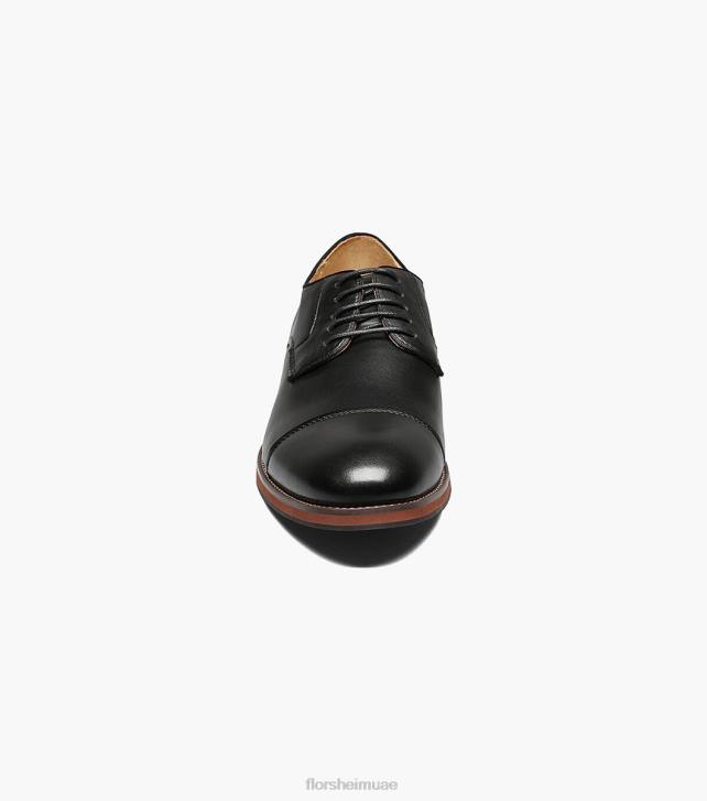 Florsheim رجال الحريق كاب اصبع القدم أكسفورد 6B6H185 أسود الأحذية