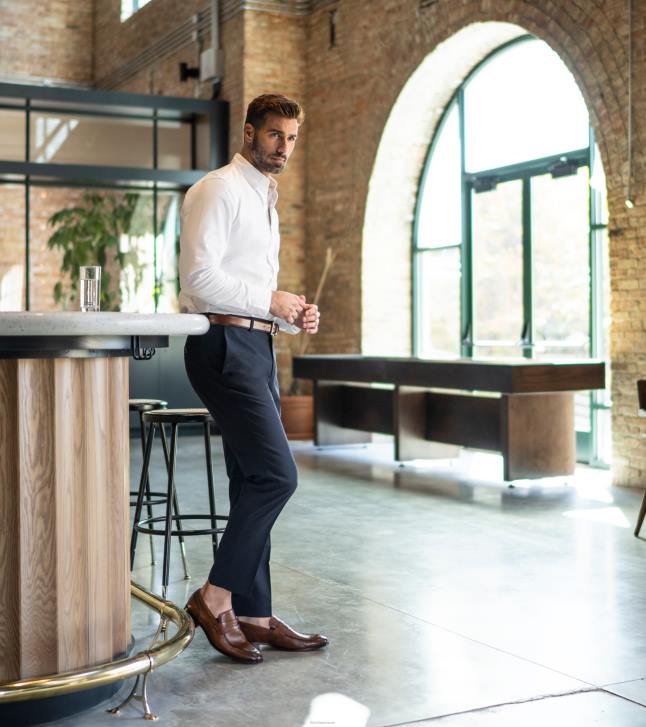 Florsheim رجال سورينتو موك تو بيني متعطل 6B6H198 كونياك الأحذية