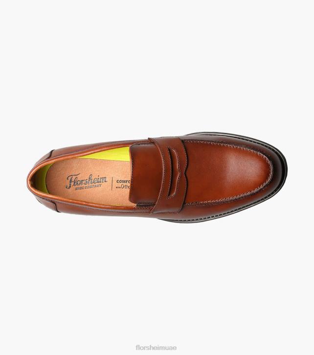 Florsheim رجال ميدتاون موك تو بيني متعطل 6B6H201 كونياك الأحذية