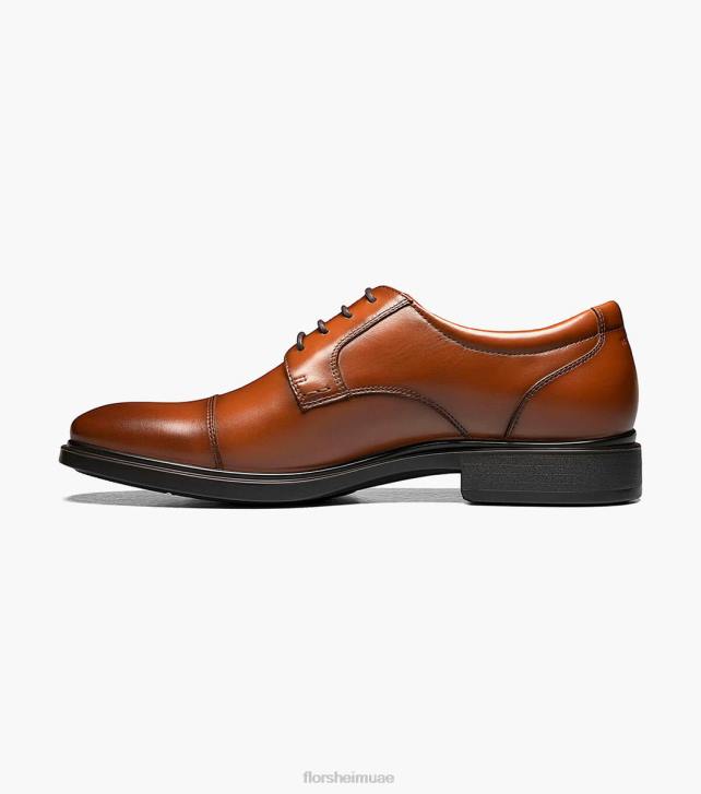 Florsheim رجال توقعات للماء غطاء اصبع القدم أكسفورد 6B6H207 كونياك الأحذية