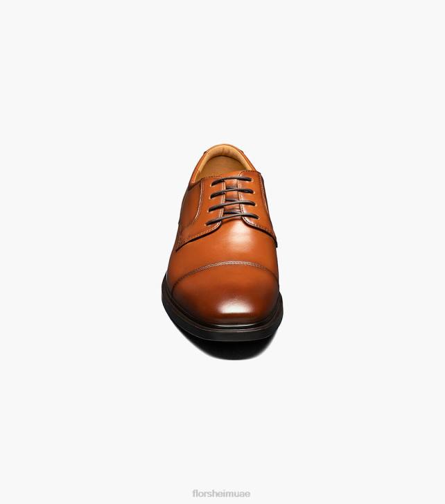 Florsheim رجال توقعات للماء غطاء اصبع القدم أكسفورد 6B6H207 كونياك الأحذية