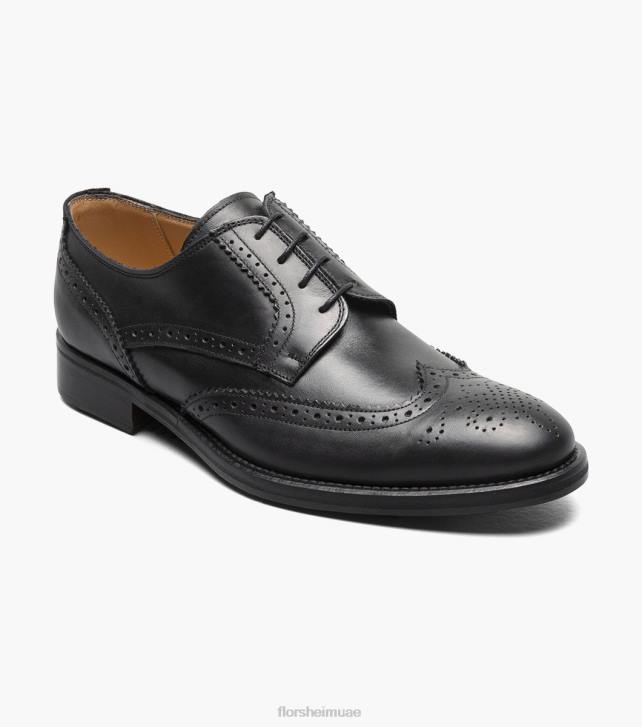 Florsheim رجال راسل وينتيب بيرف أكسفورد 6B6H215 أسود الأحذية