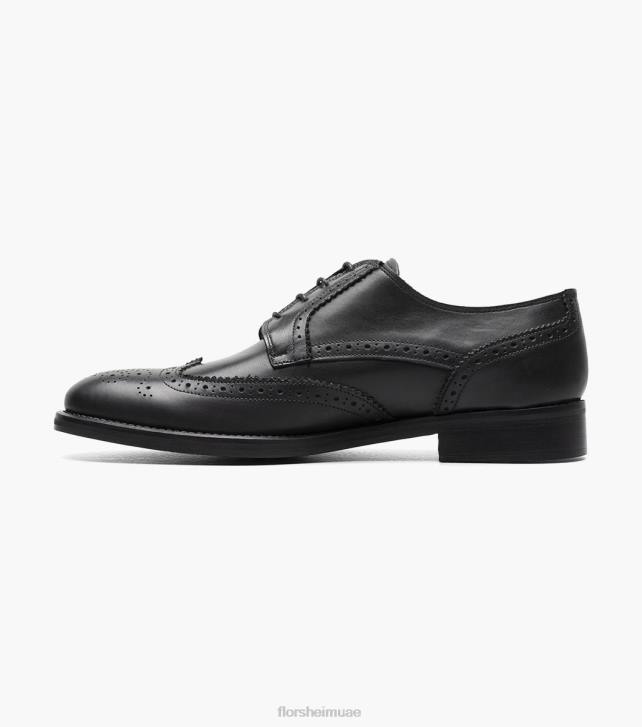 Florsheim رجال راسل وينتيب بيرف أكسفورد 6B6H215 أسود الأحذية