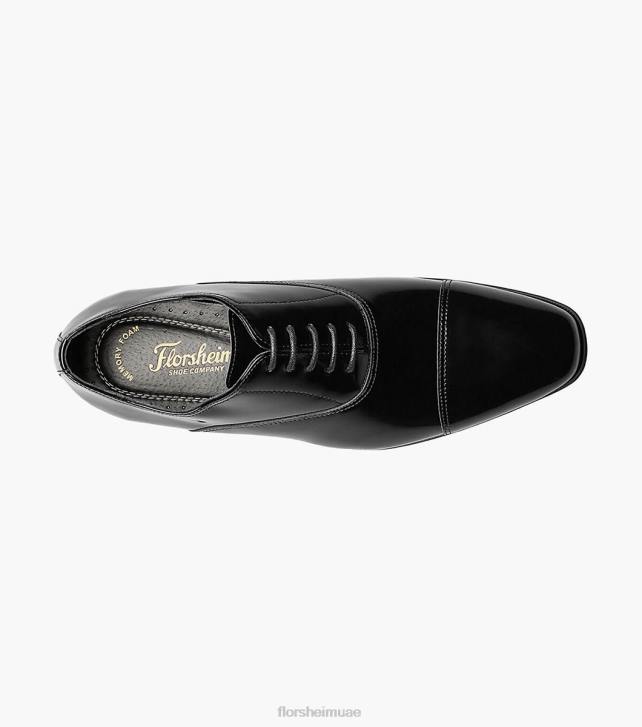 Florsheim رجال توكس كاب تو أكسفورد 6B6H235 أسود براءة اختراع الأحذية