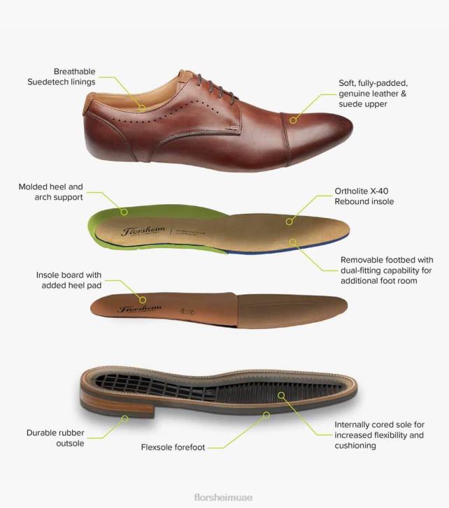 Florsheim رجال أبتاون سهل اصبع القدم أكسفورد 6B6H239 كونياك الأحذية