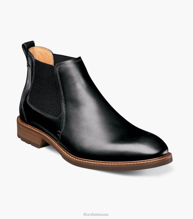 Florsheim رجال الشاليه سهل اصبع القدم جور التمهيد 6B6H244 الفصل الأسود الأحذية