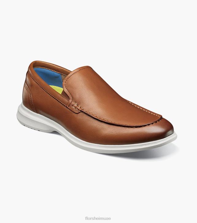 Florsheim رجال هامبتونز موك اصبع القدم البندقية متعطل 6B6H3 كونياك الأحذية