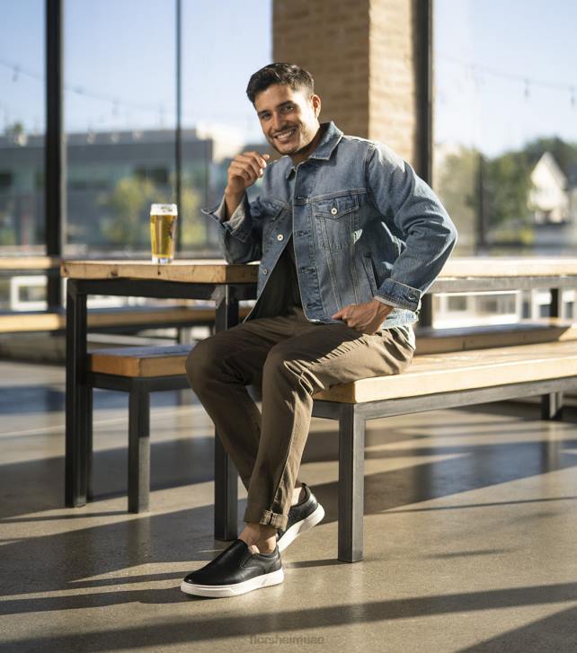 Florsheim رجال حذاء رياضي عادي سهل الارتداء 6B6H301 أسود الأحذية