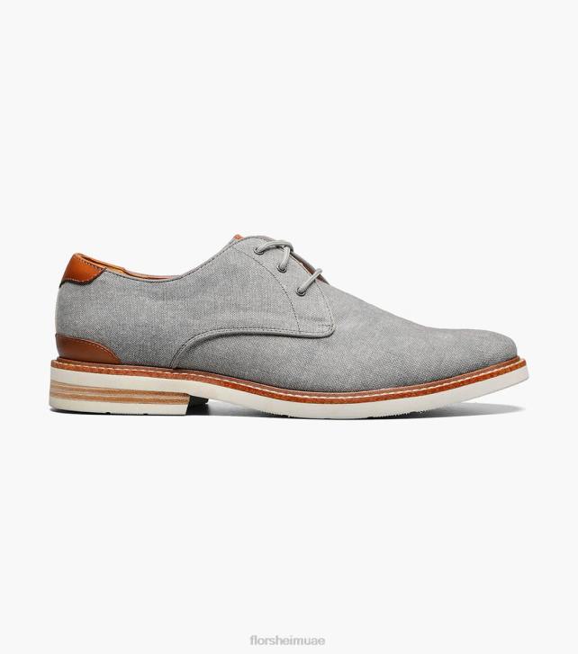 Florsheim رجال قماش المرتفعات سهل اصبع القدم أكسفورد 6B6H319 رمادي الأحذية