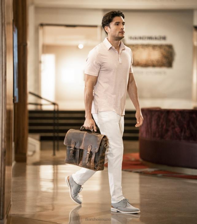 Florsheim رجال قماش المرتفعات سهل اصبع القدم أكسفورد 6B6H319 رمادي الأحذية